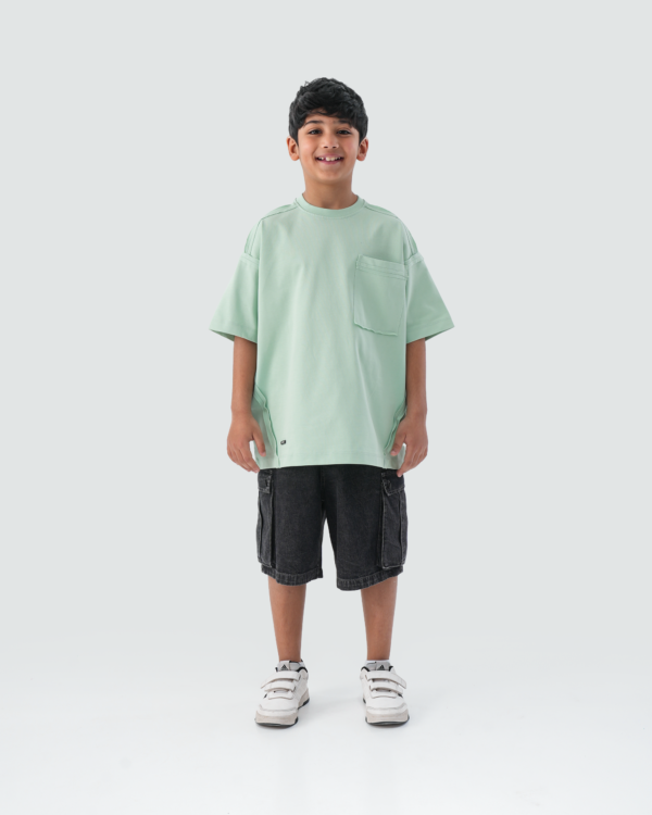Mint Green Unfinished jeans - Image 3